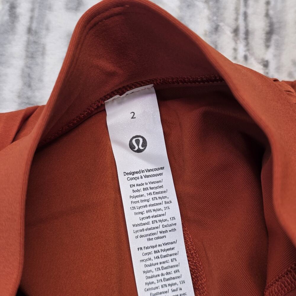 Lululemon Varsity High-Rise Pleated Tennis Skirt Orange ATRU Sz 2 $88 - Picture 9 of 12
